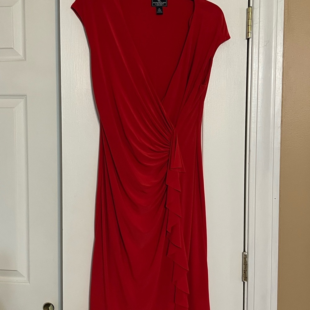American Living Vibrant Red Asymmetrical Dress